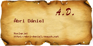 Ábri Dániel névjegykártya